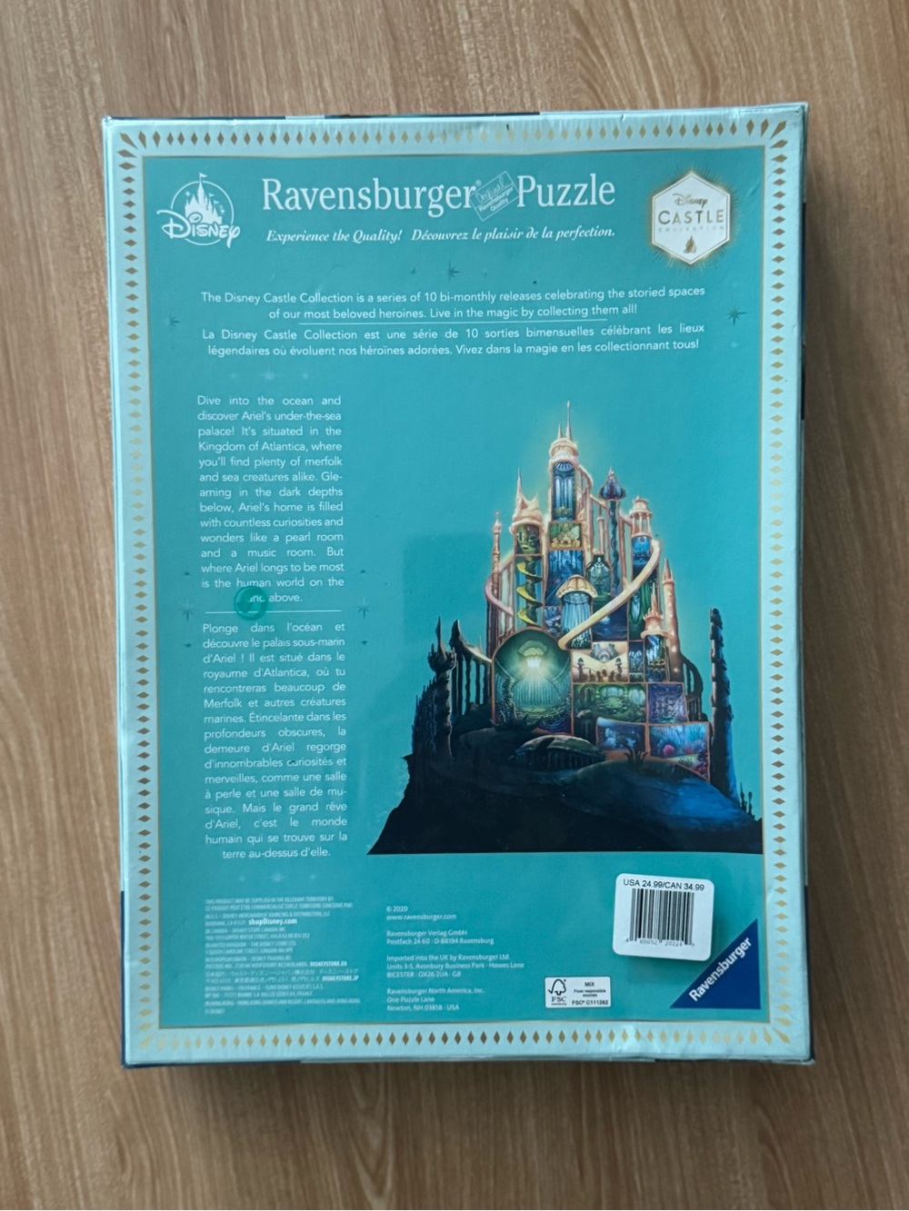 Ravensburger Disney, Little Mermaid Castle Collection 1000 piece puzzle. 8/10 - Picture 2 of 3